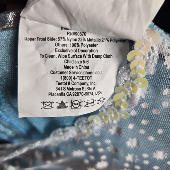 Blue Snow Princess Costume for Kids - Picture 6 of 6